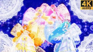 ★ Grand Printemps ⚜ Team Attack ◈ Transformation 💕 Go Princess Precure【 4K 】 [upl. by Wettam]