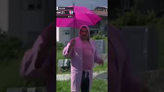 Most average Giro d’Italia enjoyer in Italy ☂️💗 giroditalia giroditalia2024 [upl. by Eoz]