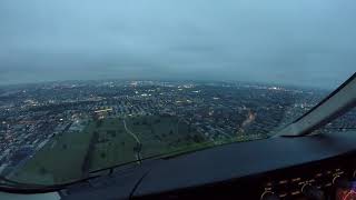 Challenger 350 Dusk ILS Approach and Landing KLGA HD LPS [upl. by Robaina665]