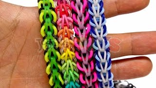 How to Make a Rainbow Loom Tribal Fishtail Bracelet  EASY [upl. by Timothy]