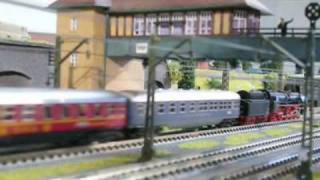 Modellbahn Dampfloks unter dem Reiterstellwerk [upl. by Healy]