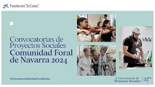 Convocatorias de Proyectos Sociales – Comunidad Foral de Navarra 2024 [upl. by Landing]