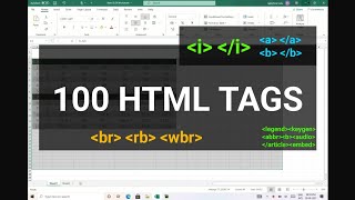 100 HTML TAGS with Examples amp Practical Solutions  most important audio tag cite code legend tag [upl. by Anisirhc475]