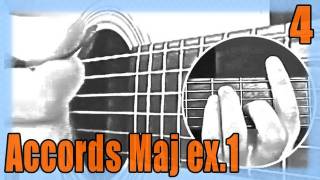 Cours de Guitare pour Débutants  quotLes accords Majeurs  exercice 1  C  Gquot [upl. by Nisior]