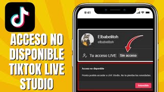 Acceso No Disponible TIKTOK Live Studio SOLUCIÓN [upl. by Killarney]