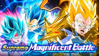 TEQ SSJ VEGETA VS SSBKK GOKU amp SSBE VEGETA SUPREME MAGNIFICENT BATTLE DBZ Dokkan Battle [upl. by Nimar811]