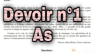 Français 1as devoir  TS [upl. by Ploch833]