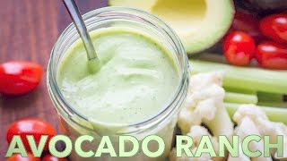 How To Make Homemade Avocado Ranch Dressing Recipe [upl. by Esetal438]