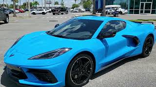 Chevrolet Corvette Stingray Coupe 1LT Z51 2022 quotRapid Blue Metallicquot en Español [upl. by Essy104]