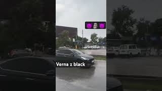 Short new Verna full z black colour drive on 🌧️ rain [upl. by Katheryn569]