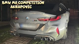 POV Night Drive BMW F93 M8 Competition  Akrapovic Evolution Line Titanium [upl. by Mailand605]