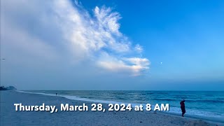 An Early Thursday Morning Walk on the Beach at Pelican Bay in North Naples Florida 032824 [upl. by Alyekahs]