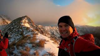 Saw Tooth Ridge in winter Ruahines Howletts Hut [upl. by Jephthah]