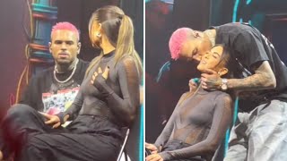 Chris Brown Dances amp Sings To Girl On Stage in Oberhausen Germany quotOMGquot [upl. by Neelehtak978]