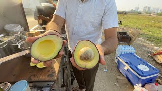 Street Style Avocado Toast in Surat  Street Food [upl. by Nevar]