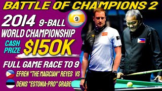 Epic Match with Efren Reyes vs Dennis Grabe at the 2014 World 9 Ball Championship Cash Prize 150K [upl. by Euf263]