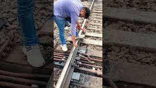 point bit testing by points man 😳🙏pointsman viral railway train indianrailways shortvideos [upl. by Esinart]