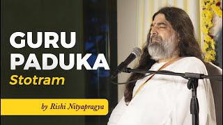 Guru Paduka Stotram by Rishi Nityapragya  Art of Living Bhajans [upl. by Bashee]