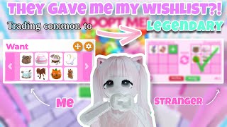 Common to LEGENDARY Challenge in Adopt Me I Got my WISHLIST  Adopt Me [upl. by Halda]