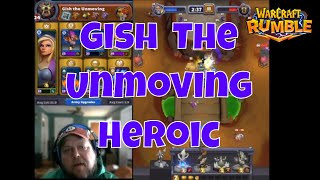 Gish The Unmoving Heroic Walkthrough  Free to Play Warcraft Rumble Guide [upl. by Krasner]