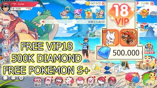 Pocket Incoming Private Gameplay  Free VIP 18 amp Free Pokemon S amp 500k Diamonds [upl. by Uyr]