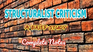 Structuralist Criticism A Brief Study [upl. by Evania]