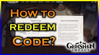 Genshin Impact How to Redeem Code [upl. by Theadora187]