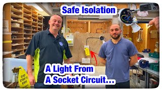 How to Wire a Light From a Socket Outlet amp Safe Isolation of a Switched Fuse Connection Unit Spur [upl. by Lerrud504]