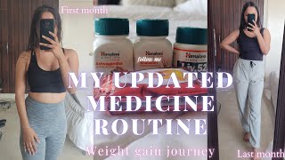 MY UPDATED MEDICINE ROUTINE 💊  How to gain weight fast  My weight gain journey [upl. by Benito]