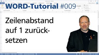 Word Zeilenabstand auf 1 zurücksetzen • Für 2013 2010 amp 2007 • Markus Hahner® [upl. by Euqininod]