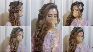 Kashees bridal hairstyle tutorial  Easy front variation hairstyle Wedding hairstyle for long hair [upl. by Neelrihs96]