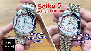 Seiko 5 Sports Thailand Edition  Strapcode Oyster amp Jubilee  Pond Review [upl. by Oirogerg]