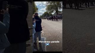 Pipe band Marymass parade 🏴󠁧󠁢󠁳󠁣󠁴󠁿 scotland scottishfold [upl. by Leahplar]