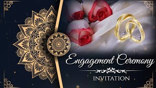 Ring ceremony invitation video editing 🔥9905845787  Engagement Invitation Video  card [upl. by Winsor]