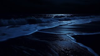 Ocean Waves Black Screen  Deep Sleep Sounds for Relaxation and Focus 24 Hours [upl. by Oek]