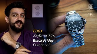 This underrated Edox Skydiver 70’s pays homage but NOT to a Rolex Sub  Black Friday purchase [upl. by Rothberg]