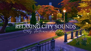 Relaxing City Sounds Cozy Autumn Street [upl. by Babby]