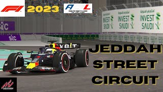 ACFL F1 2023 Saudi Arabian GP  Verstappen Onboard Pole Lap  Jeddah Street Circuit  Assetto Corsa [upl. by Folsom]