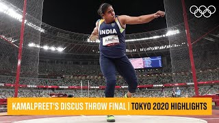 Kamalpreet Kaurs debut Olympic final  Tokyo2020 Highlights [upl. by Hube823]