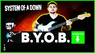 【SYSTEM OF A DOWN】 BYOB  Bass Cover  LESSON  BASS TAB [upl. by Htebizile]