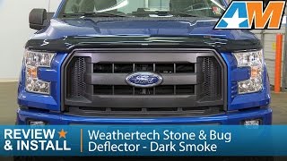 20152016 F150 Weathertech Stone amp Bug Deflector  Dark Smoke Review amp Install [upl. by Oirretna]