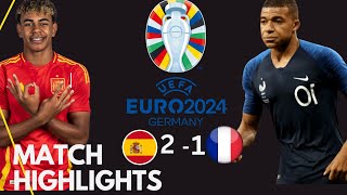 SPAIN 2  1 FRANCE SEMI  FINAL EURO 2024 HIGHLIGHTS [upl. by Hen]