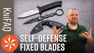 KnifeCenter FAQ 79 Self Defense Fixed Blades [upl. by Netsrejk]