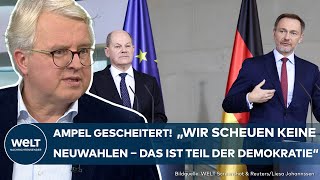 AMPEL GESCHEITERT Finanzminister Lindner entlassen Was nun FDP scheue keine Neuwahlen [upl. by Fifine]