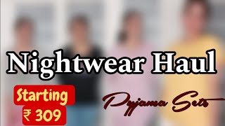 Nightwear HAUL Affordable Pyjama Sets from Amazon  Starting ₹309 🤩 Malayalam [upl. by Jacobson]