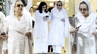 Legendary Actress Saira Banu Attend Late Kishor Bajaj Prayer Meet 🙏📸 [upl. by Sudnor148]