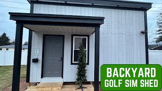 DIY Backyard Golf Simulator Shed [upl. by Tnairb]