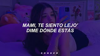 mami te siento lejos dime donde estas Letra [upl. by Annaeg]