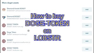 How to buy DOGET Doge token on LOBSTR using COINBASE lobstr coinbase doget [upl. by Barabas]