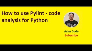 How to use Pylint a code analysis for Python [upl. by Verity]